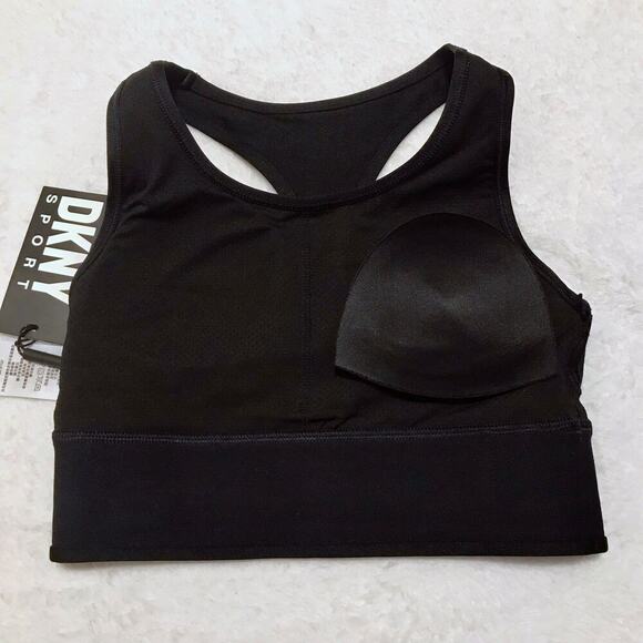 DKNY NWT Black Sports Bra Women XS - Picture 8 of 12